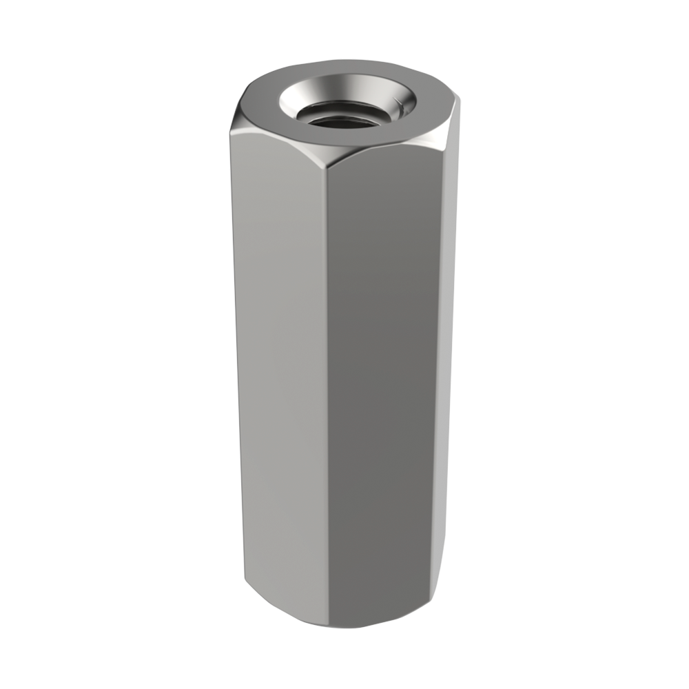Metal threaded hex spacer