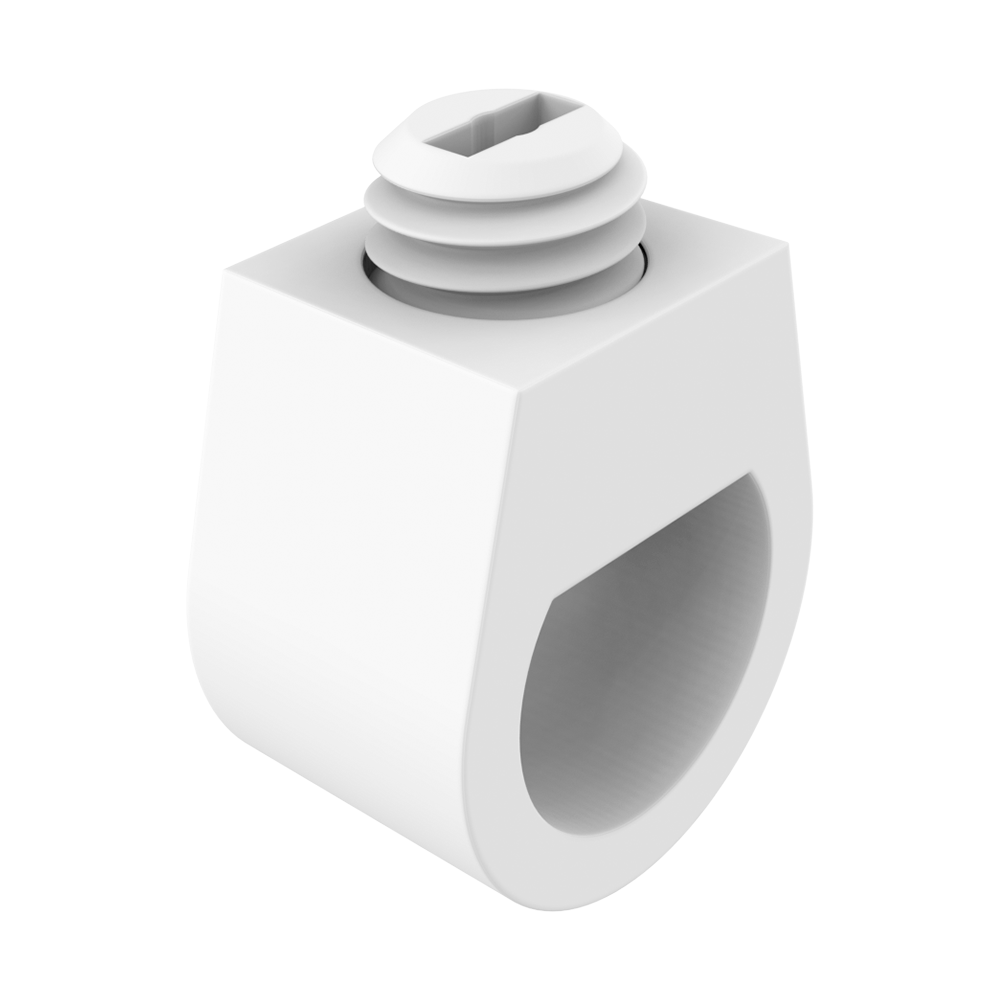 Through-hole screw cable clamp