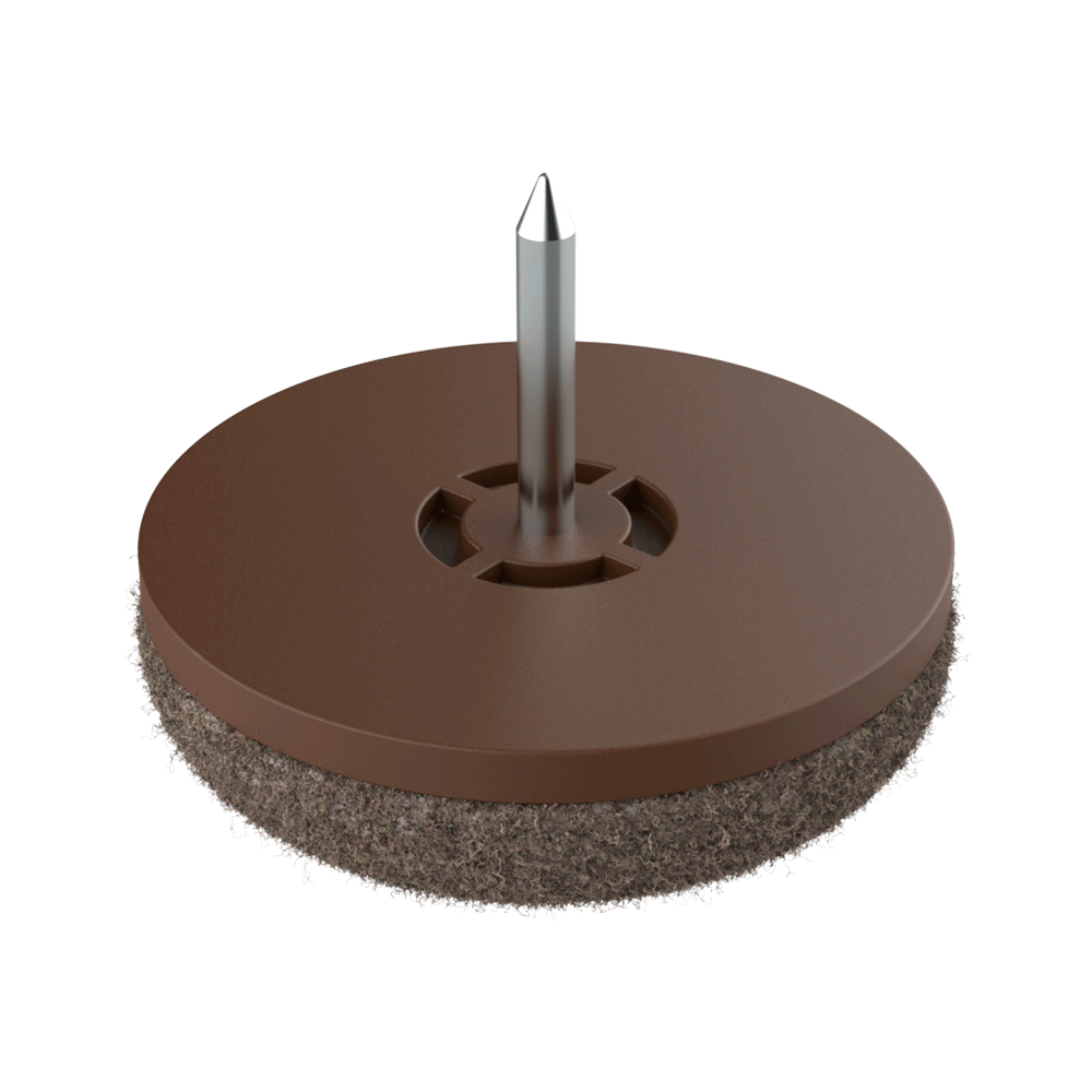 Runder Anschlag mit Nagel und ovaler Filzbasis