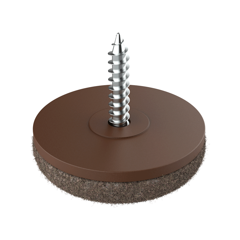 Runder Anschlag mit Schraube und ovaler Filzbasis