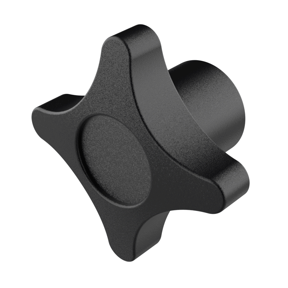 Female cross knob with colored head Female cross knob with colored head