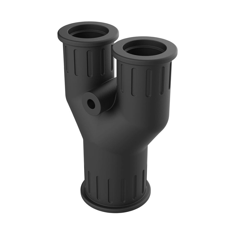 Y-shaped sleeve for corrugated tube