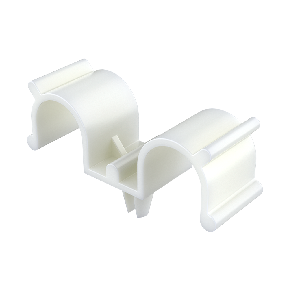 Double cable clamp with anchor MEPA - Product view