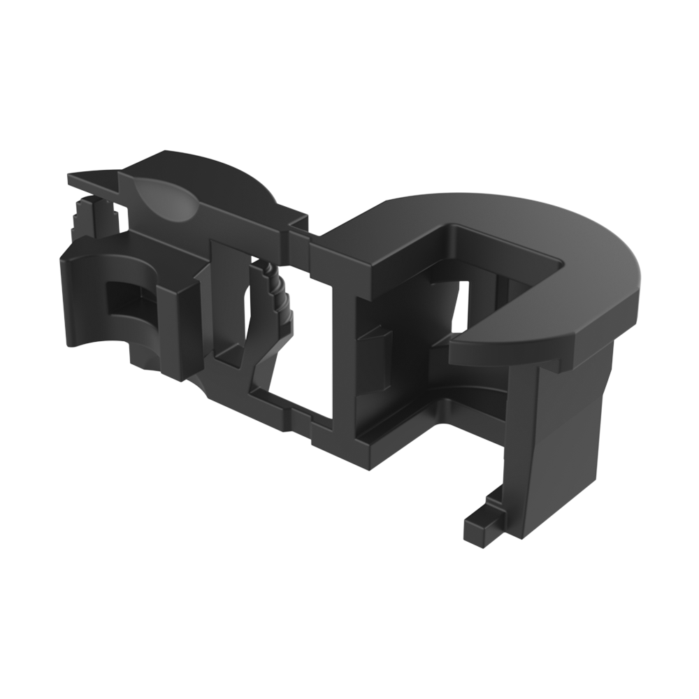 Pre-assemblable locking strain relief bushing