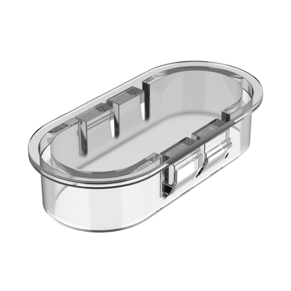 Transparent oval window plug